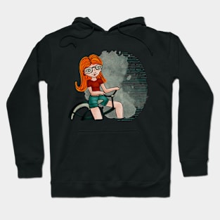 Riding her bike Hoodie